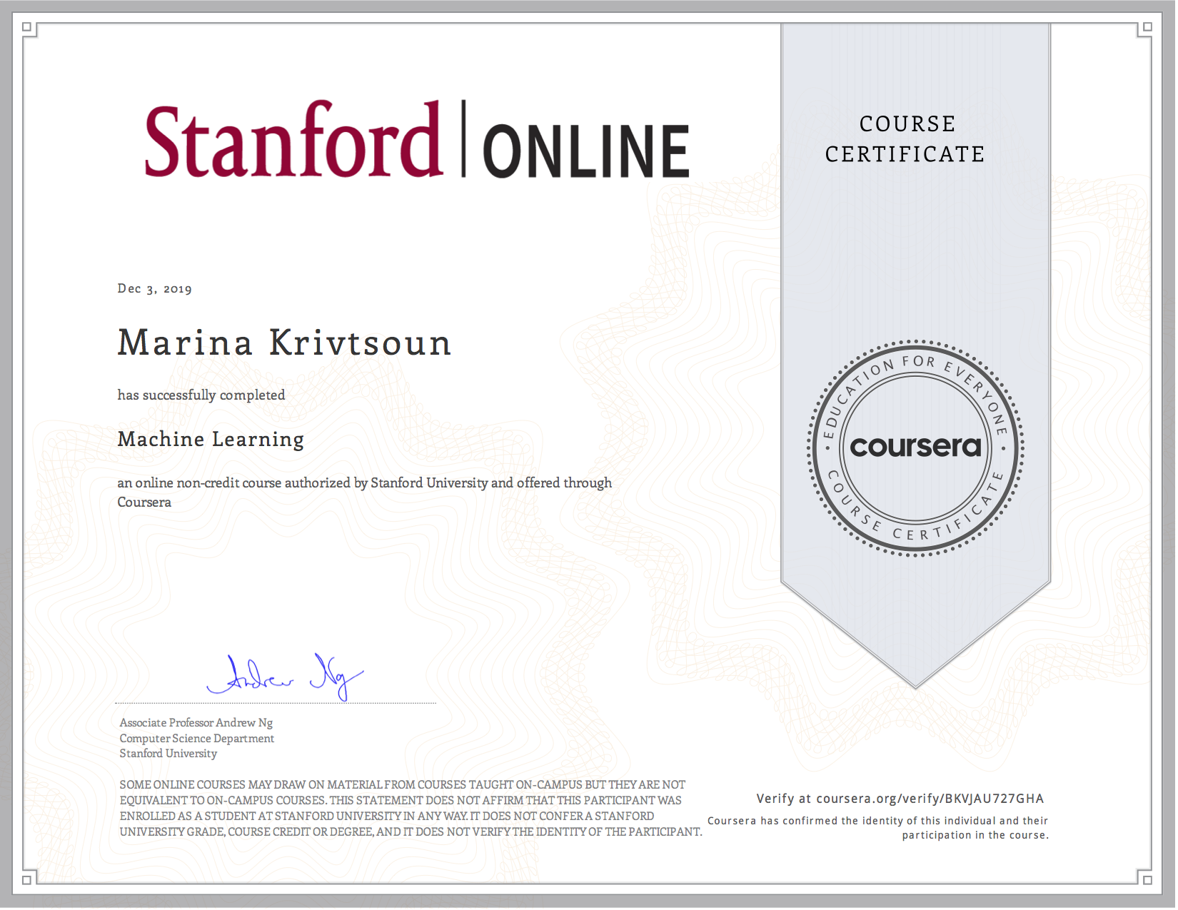 certificate screenshot
